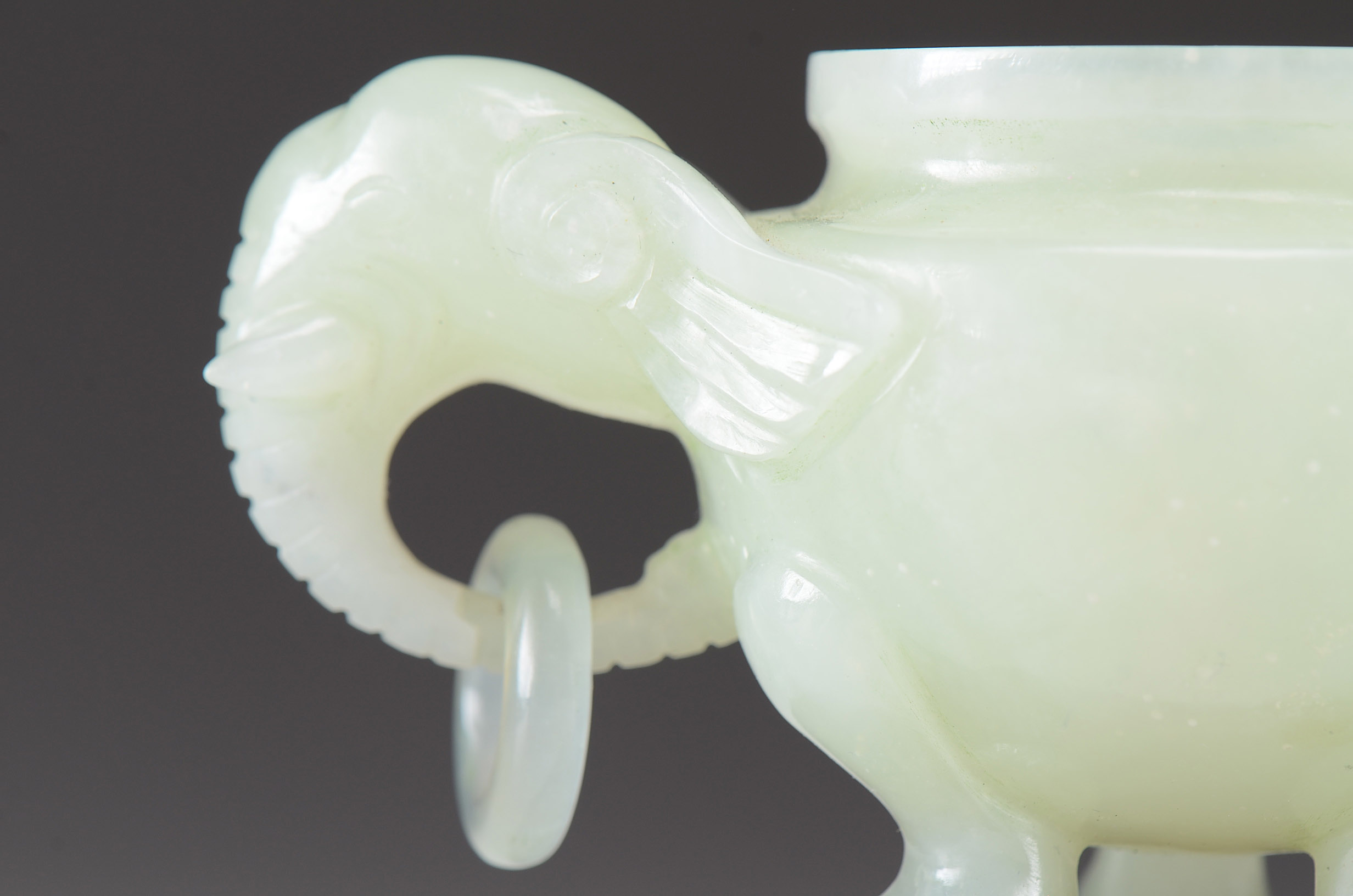 Chinese Serpentine Carved Lidded Censer