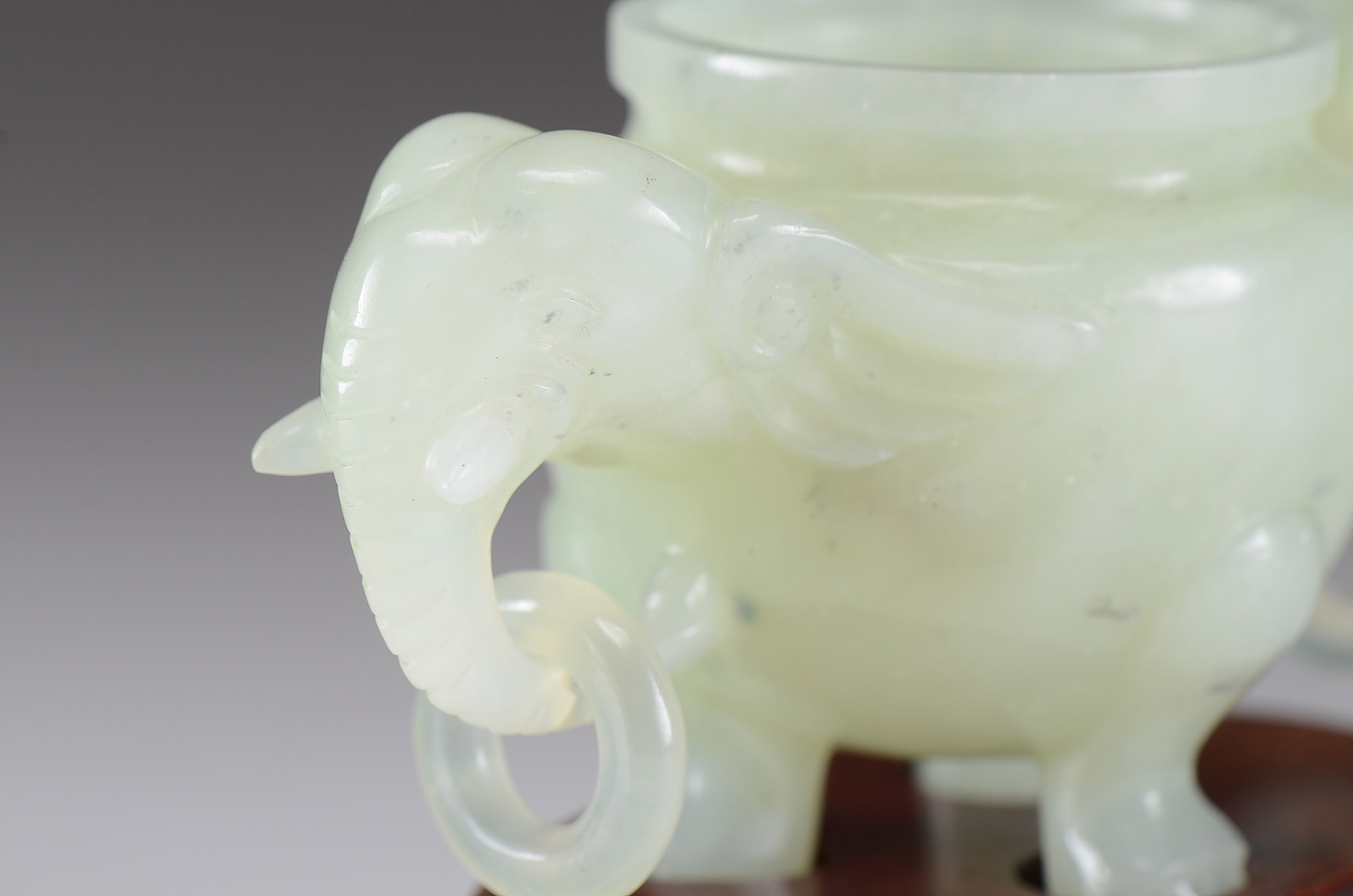 Chinese Serpentine Carved Lidded Censer