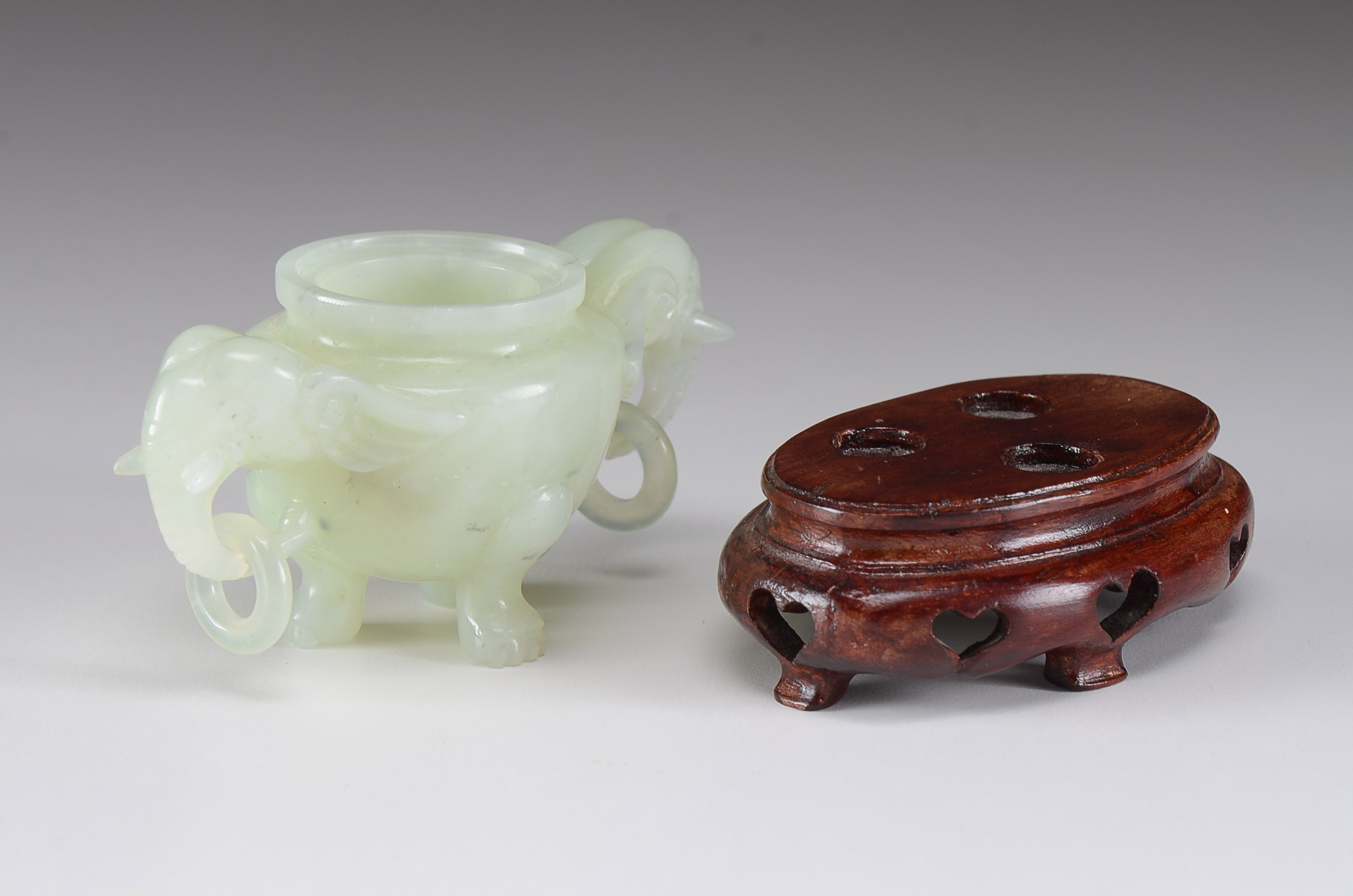 Chinese Serpentine Carved Lidded Censer