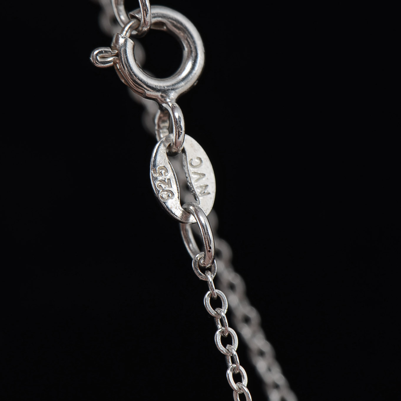 Silver Chain Stamped 925 with Pearl Pendant