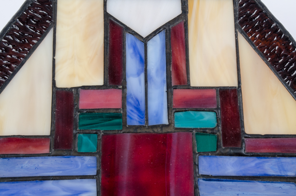 Mission Style Stained Glass Lamp