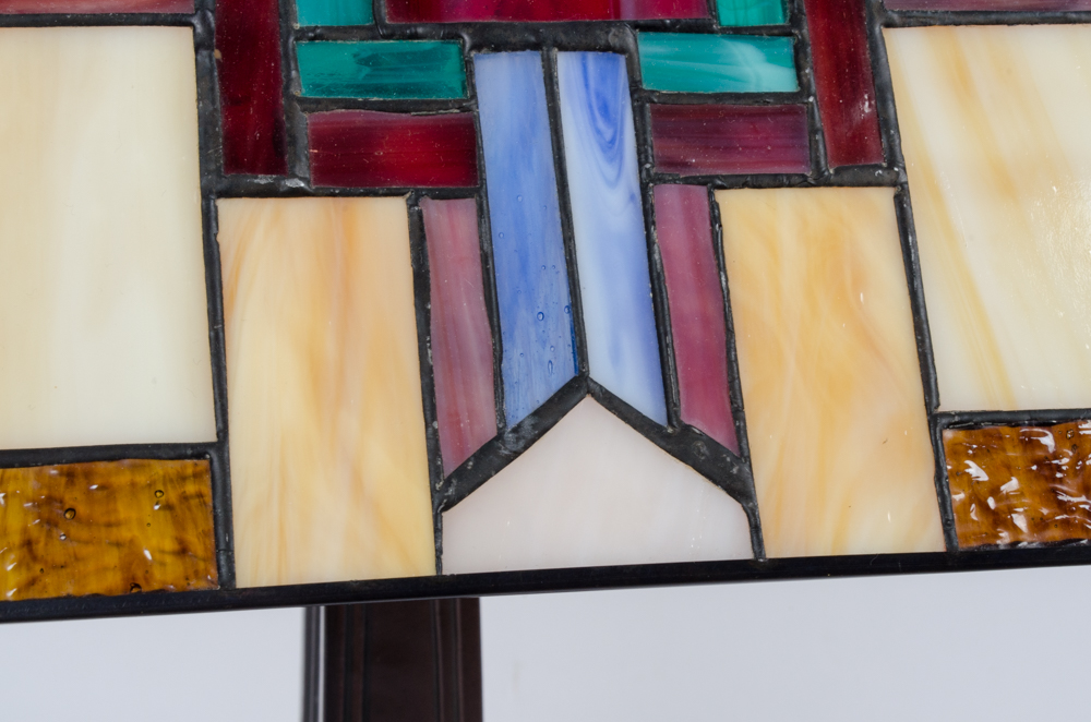 Mission Style Stained Glass Lamp