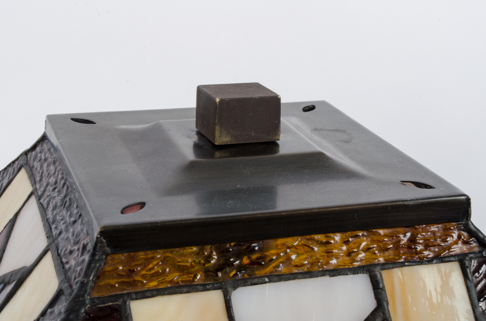 Mission Style Stained Glass Lamp