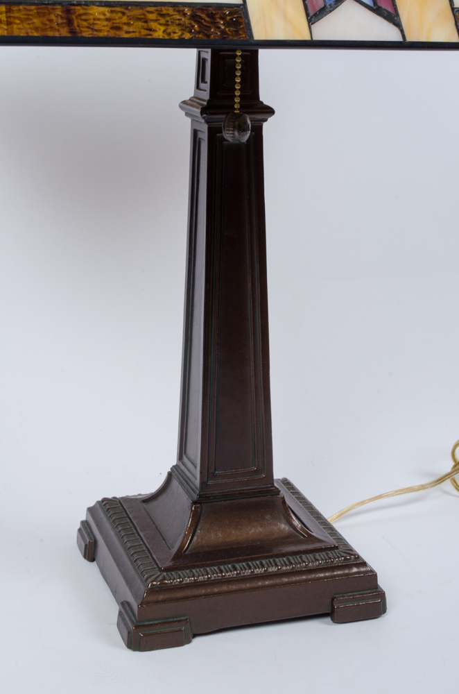 Mission Style Stained Glass Lamp