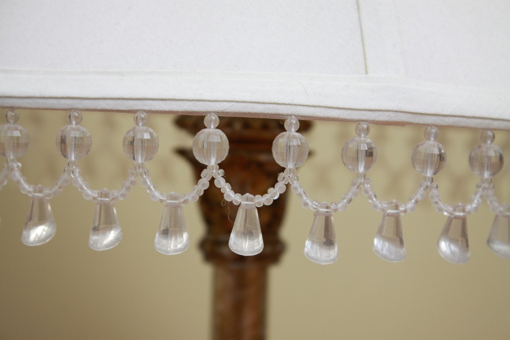 Set of Candlestick Beaded Shade Lamps