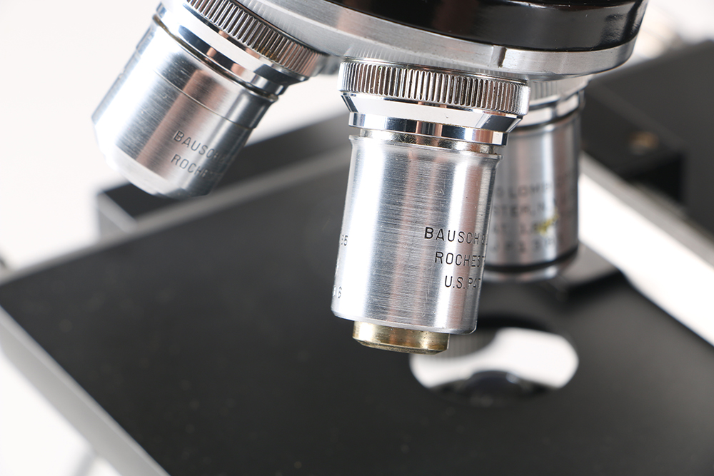 Vintage Bausch & Lomb Microscope with Wooden Case