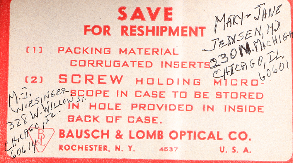 Vintage Bausch & Lomb Microscope with Wooden Case