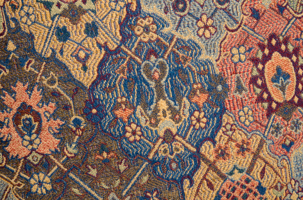 Colorful Woven Upholstered Armchair