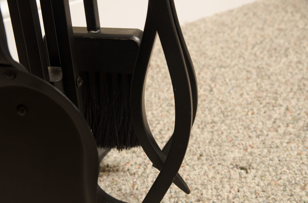 Metal Scroll Fireplace Screen and Tool Set