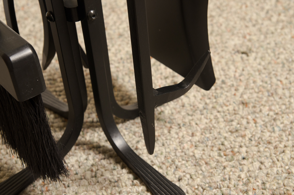 Metal Scroll Fireplace Screen and Tool Set