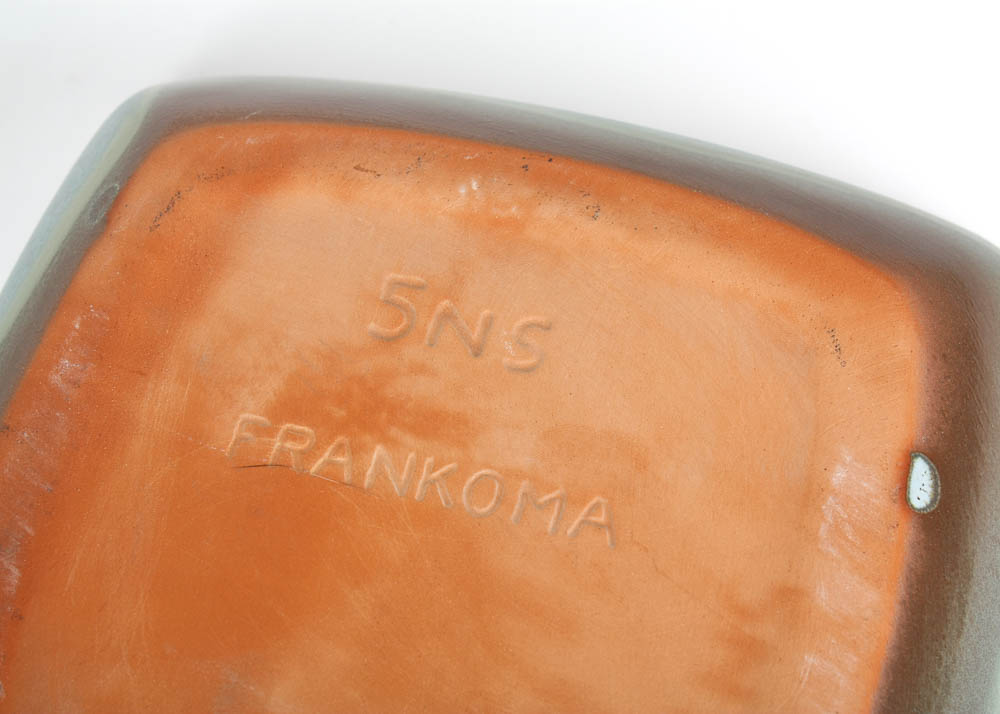 Large Frankoma Pottery Plainsman Pitcher and Square Bowl