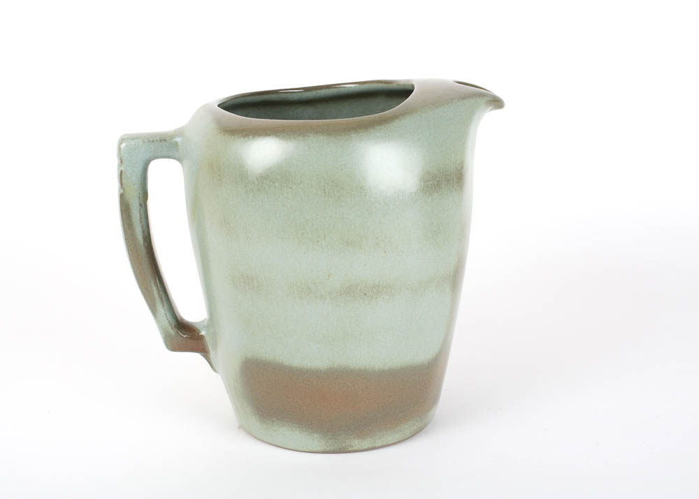 Large Frankoma Pottery Plainsman Pitcher and Square Bowl