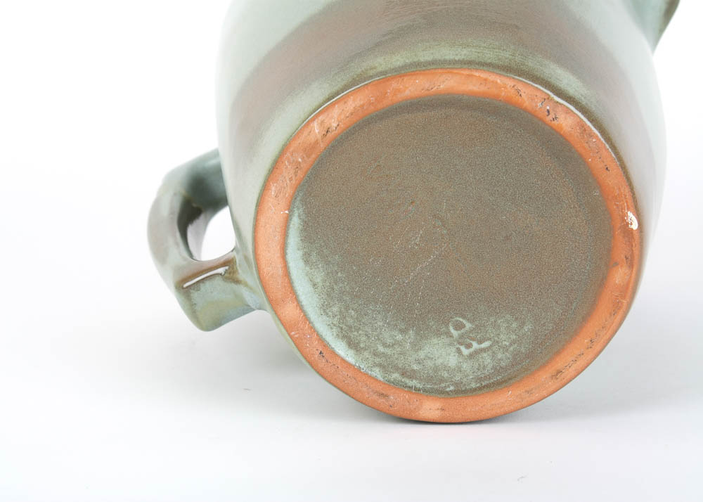 Large Frankoma Pottery Plainsman Pitcher and Square Bowl