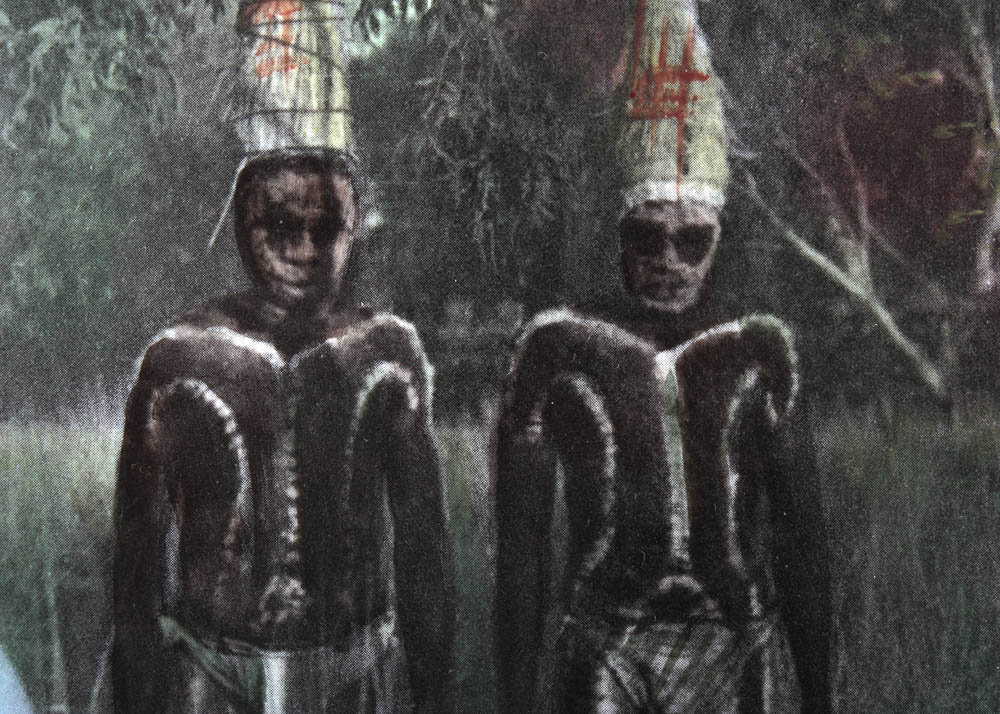 Royal Doulton Rare Bone China Cabinet Plate "Aborigines in Corroboree Dress"