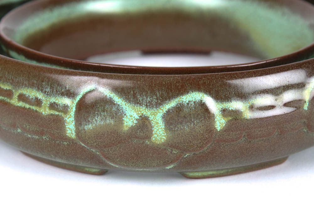 Vintage Frankoma "Ada Clay" Wedding Ring Posey Vase and 1962 Christmas Card Seashell Dish