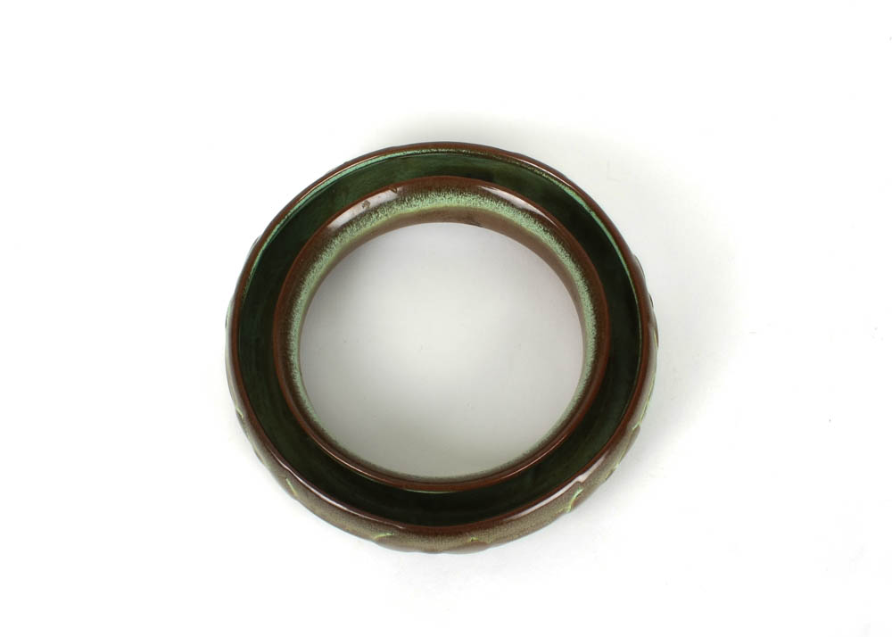 Vintage Frankoma "Ada Clay" Wedding Ring Posey Vase and 1962 Christmas Card Seashell Dish