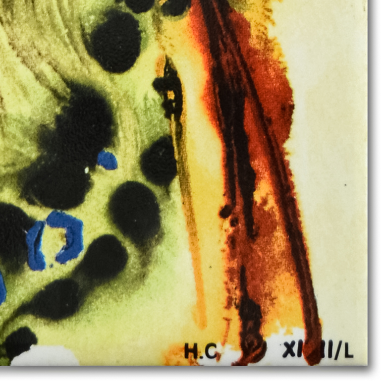 After Salvador Dali Glazed Ceramic Tile "Bucephale"