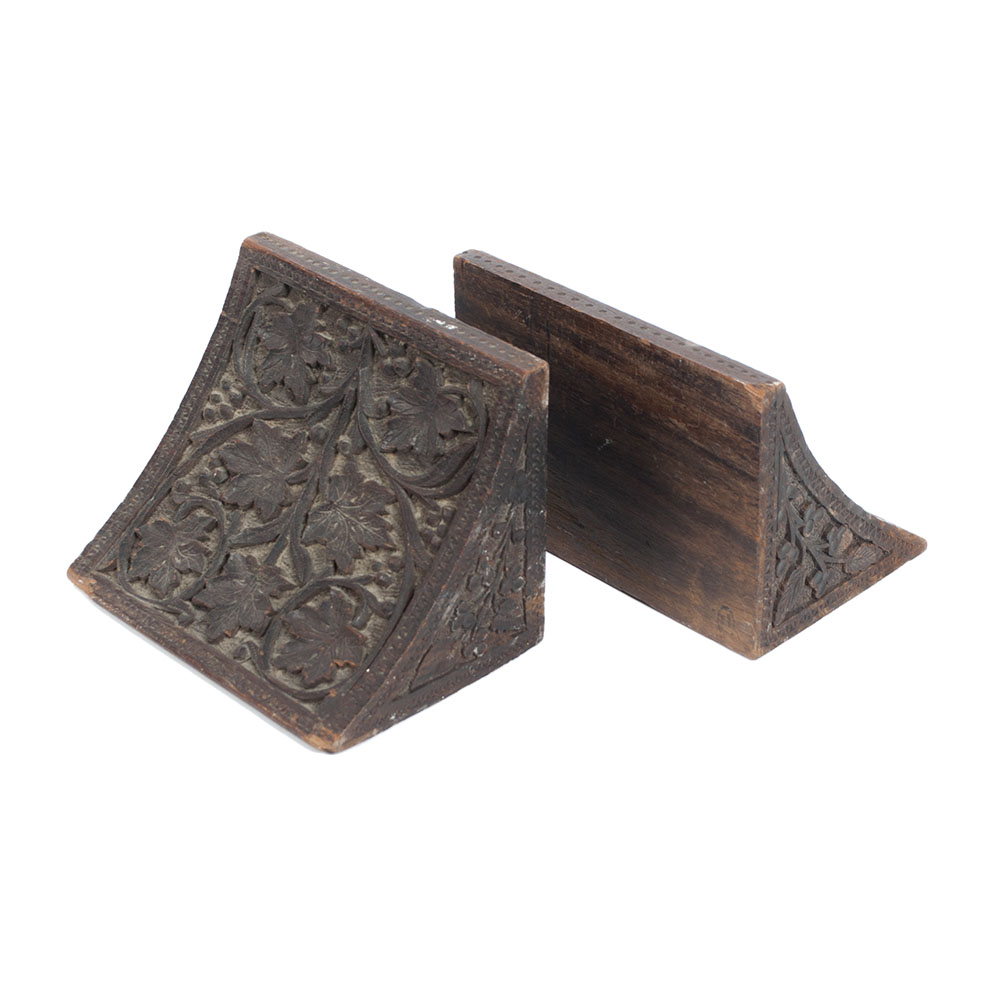 Hand Carved Book Ends
