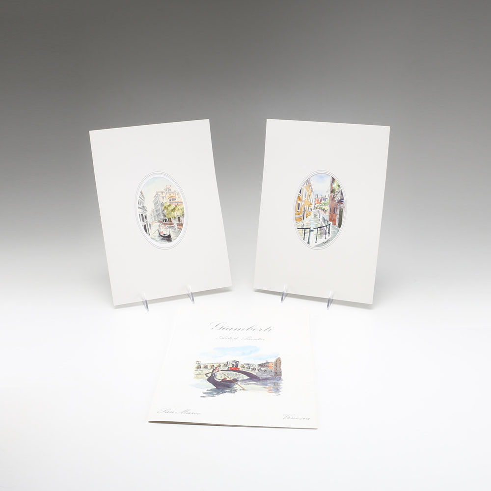 Two Giamberti Signed Watercolors