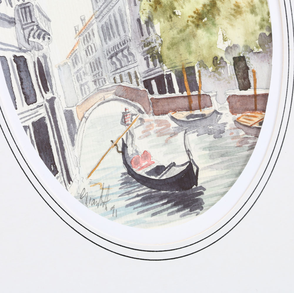 Two Giamberti Signed Watercolors