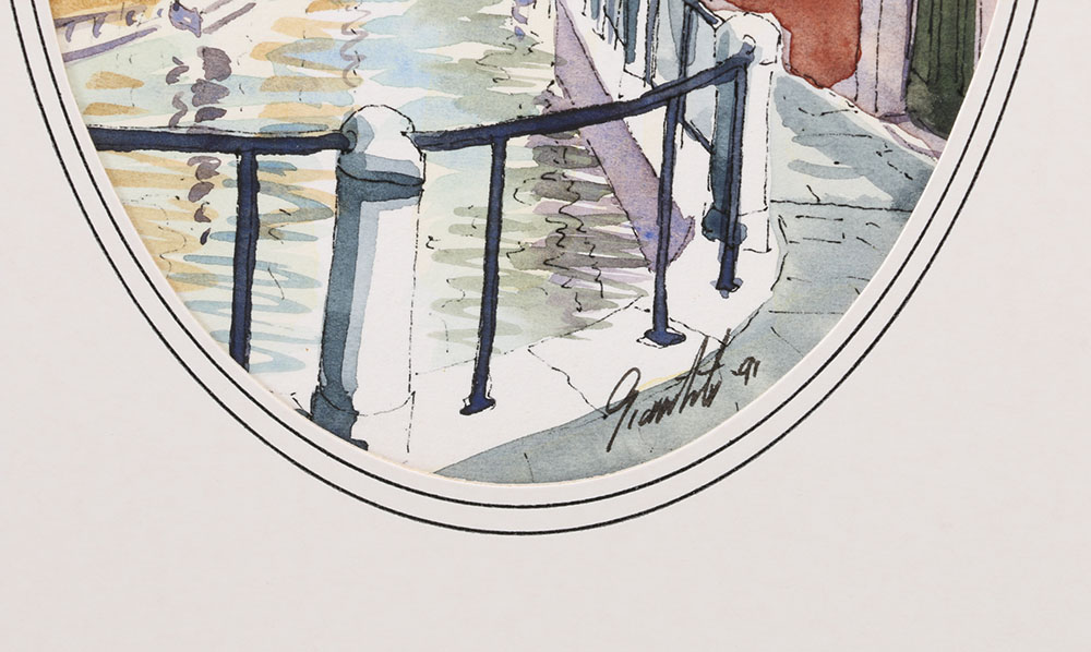 Two Giamberti Signed Watercolors