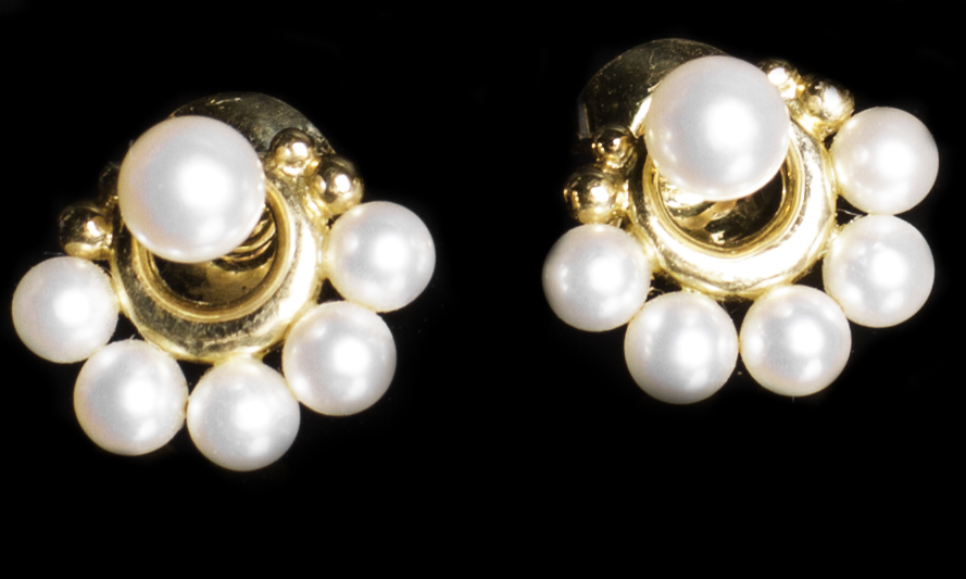 Mikimoto Pearl Earrings and Jackets