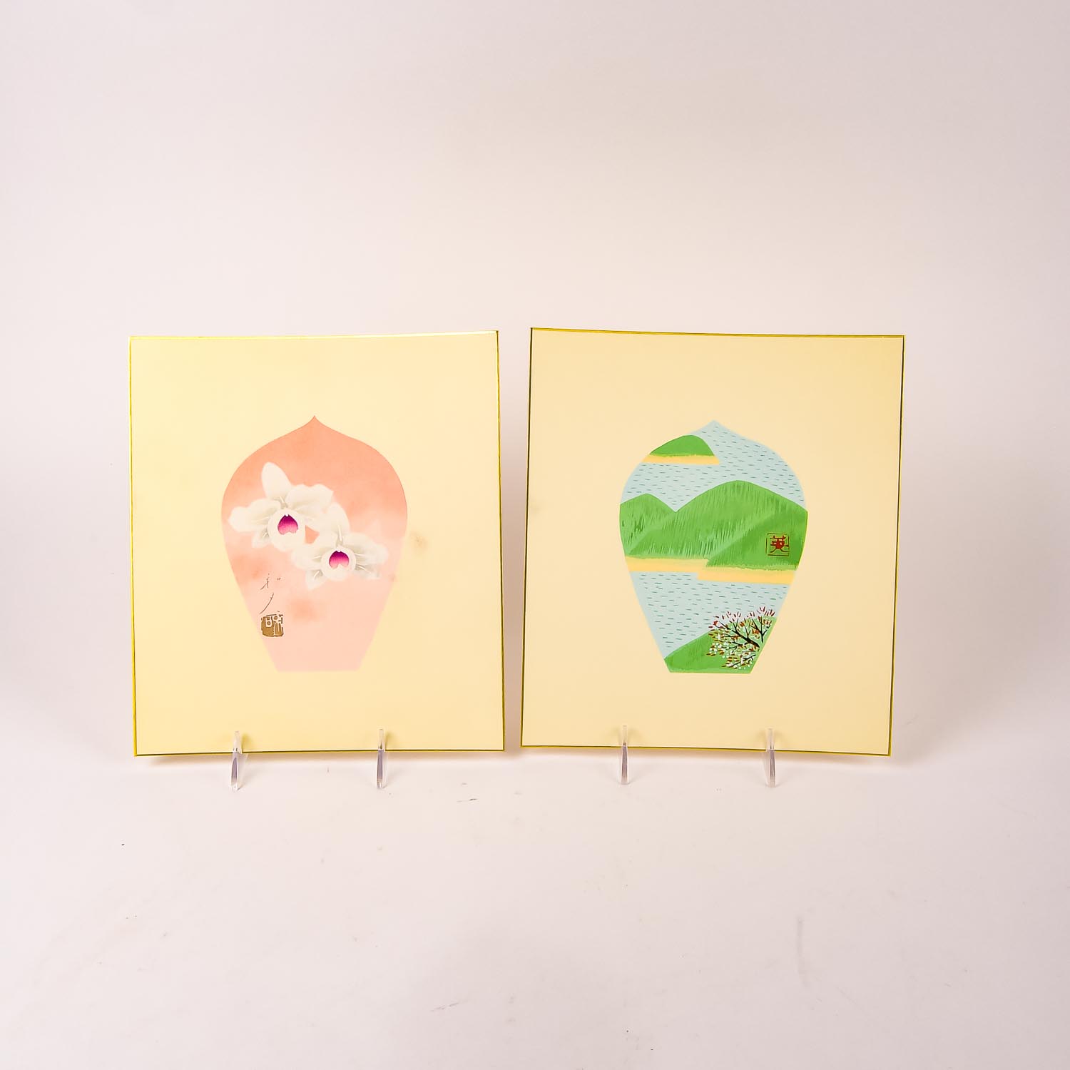 Pair of Japanese Paintings