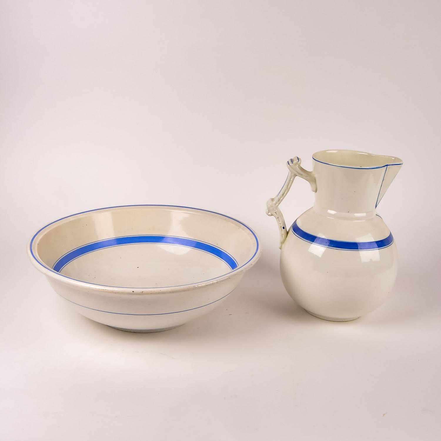 Antique Sitzendorf Pitcher and Basin Set