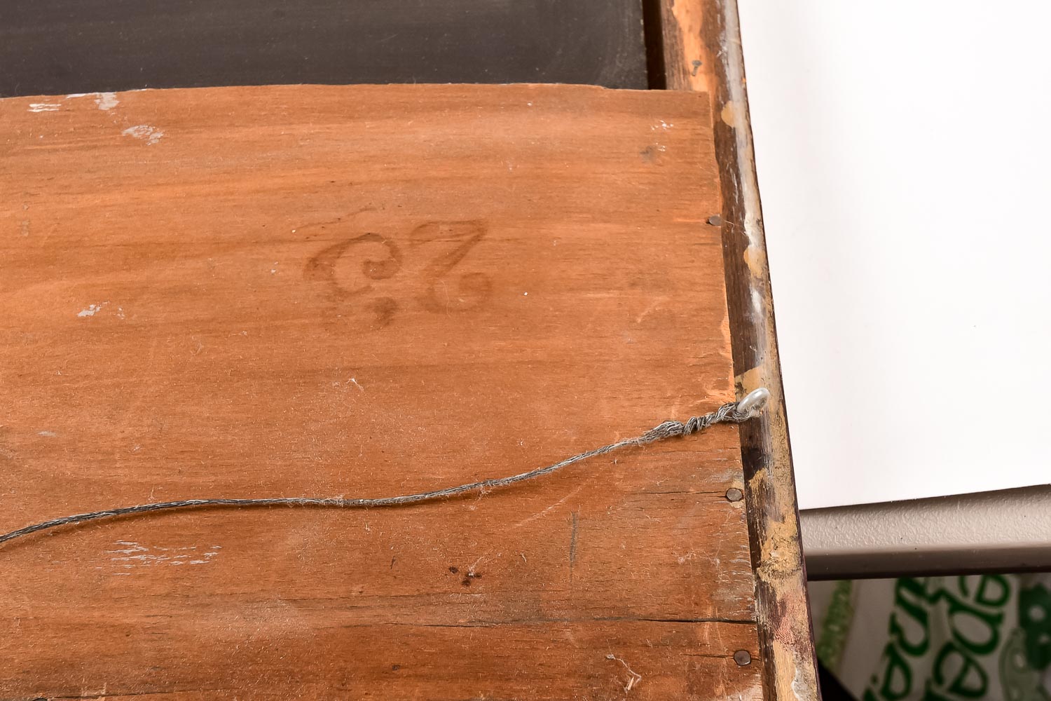 Vintage Wall Mirror in Wood Frame