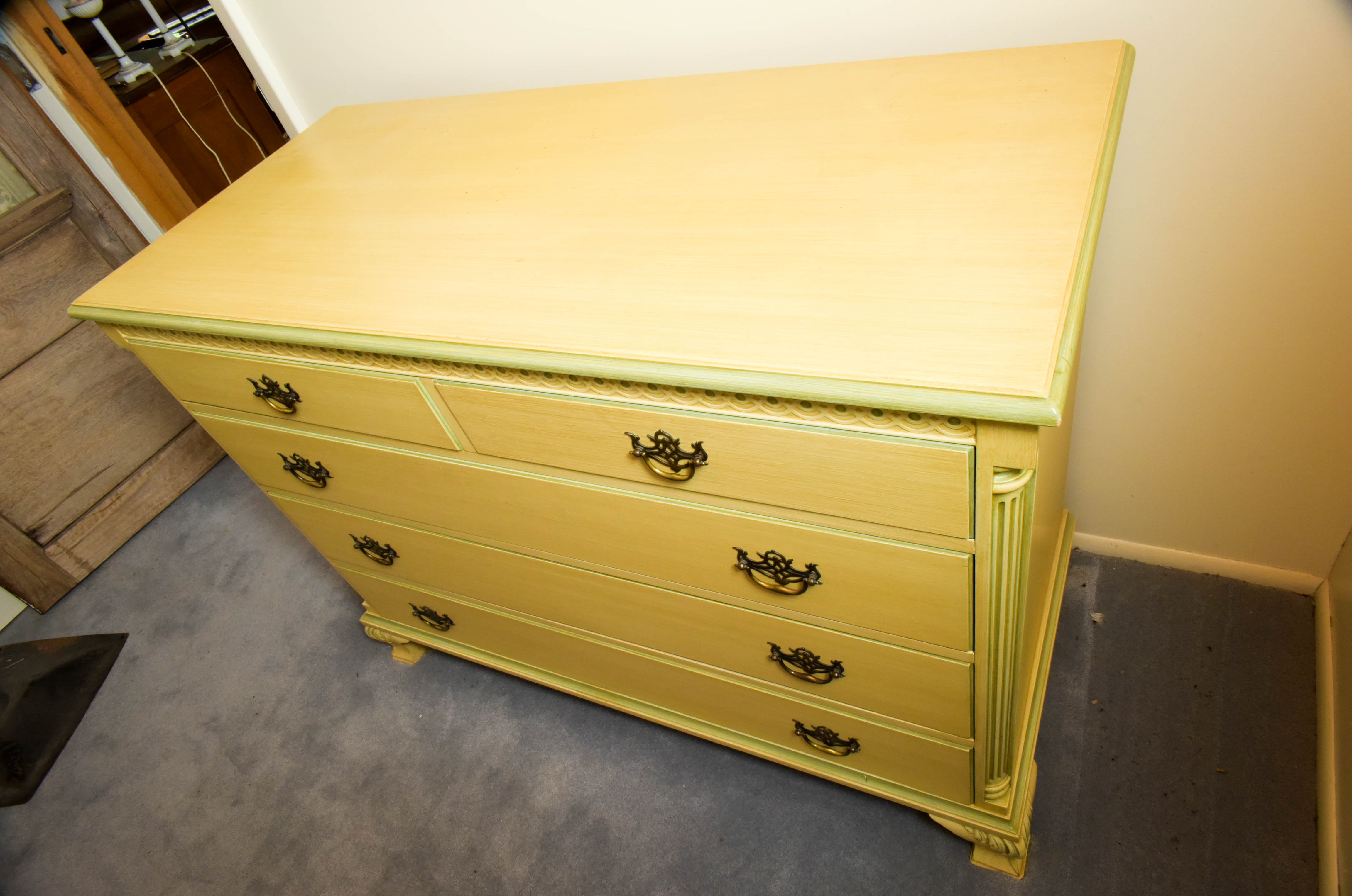 Dresser and Mirror Set