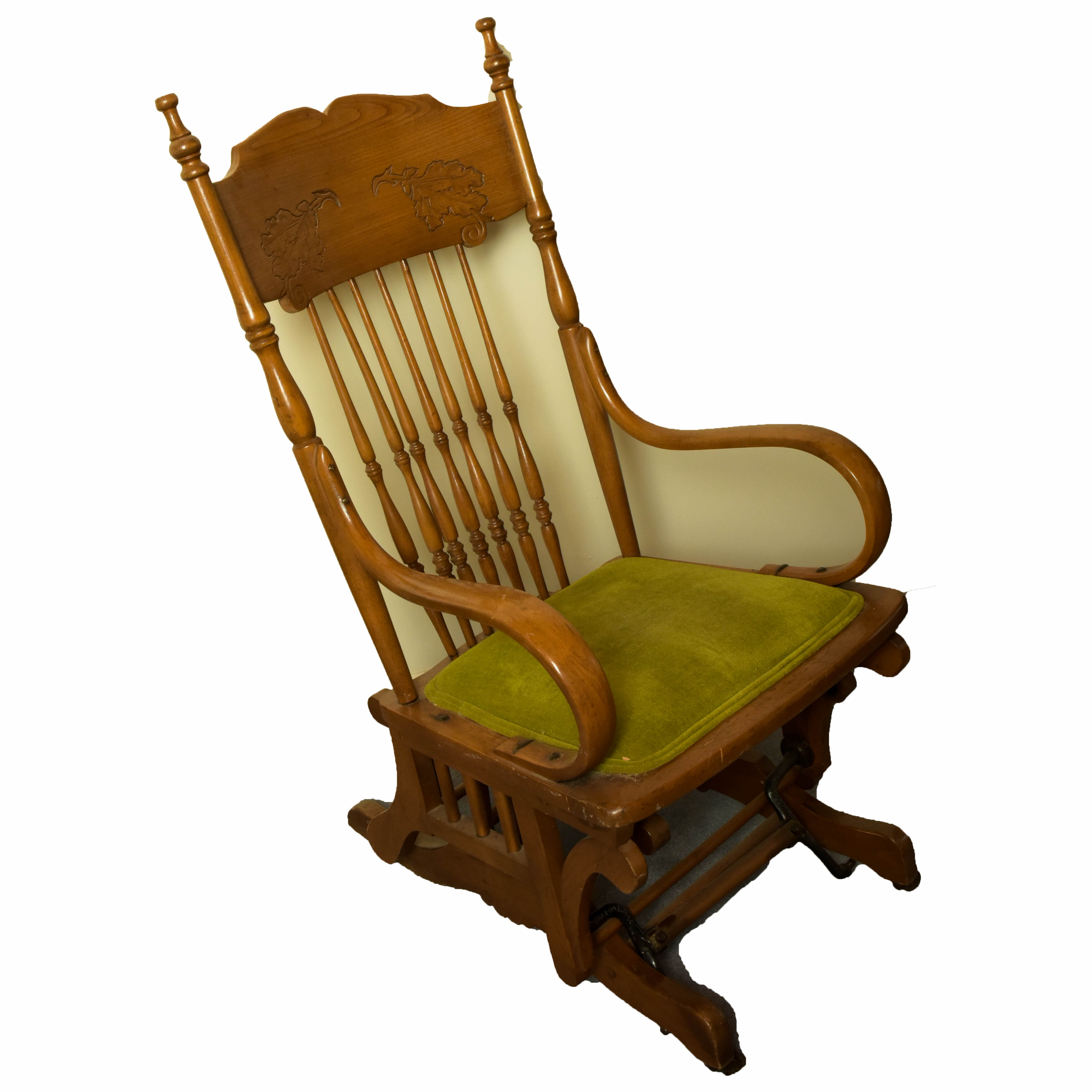 Vintage Oak Glider Chair