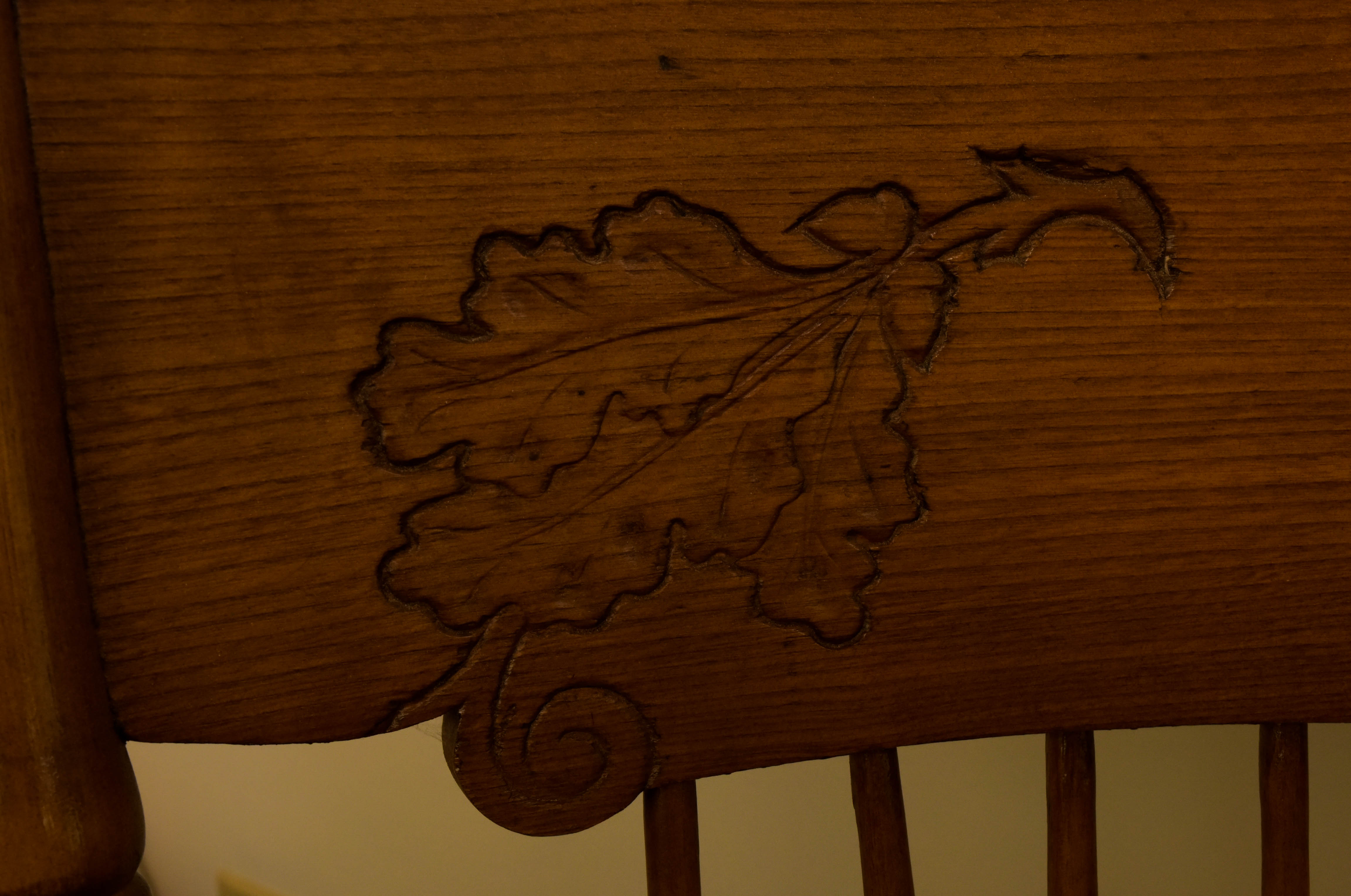 Vintage Oak Glider Chair