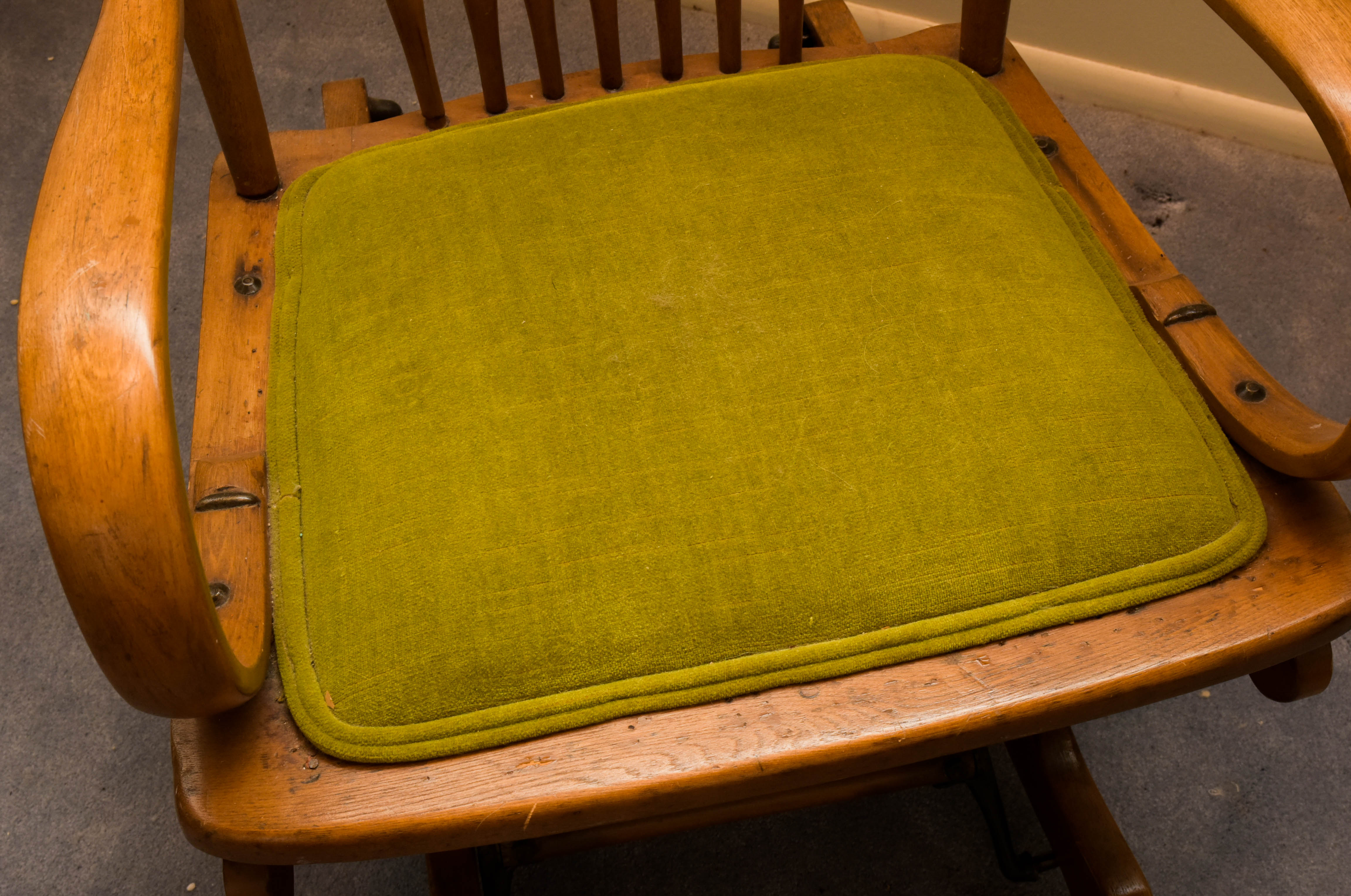 Vintage Oak Glider Chair