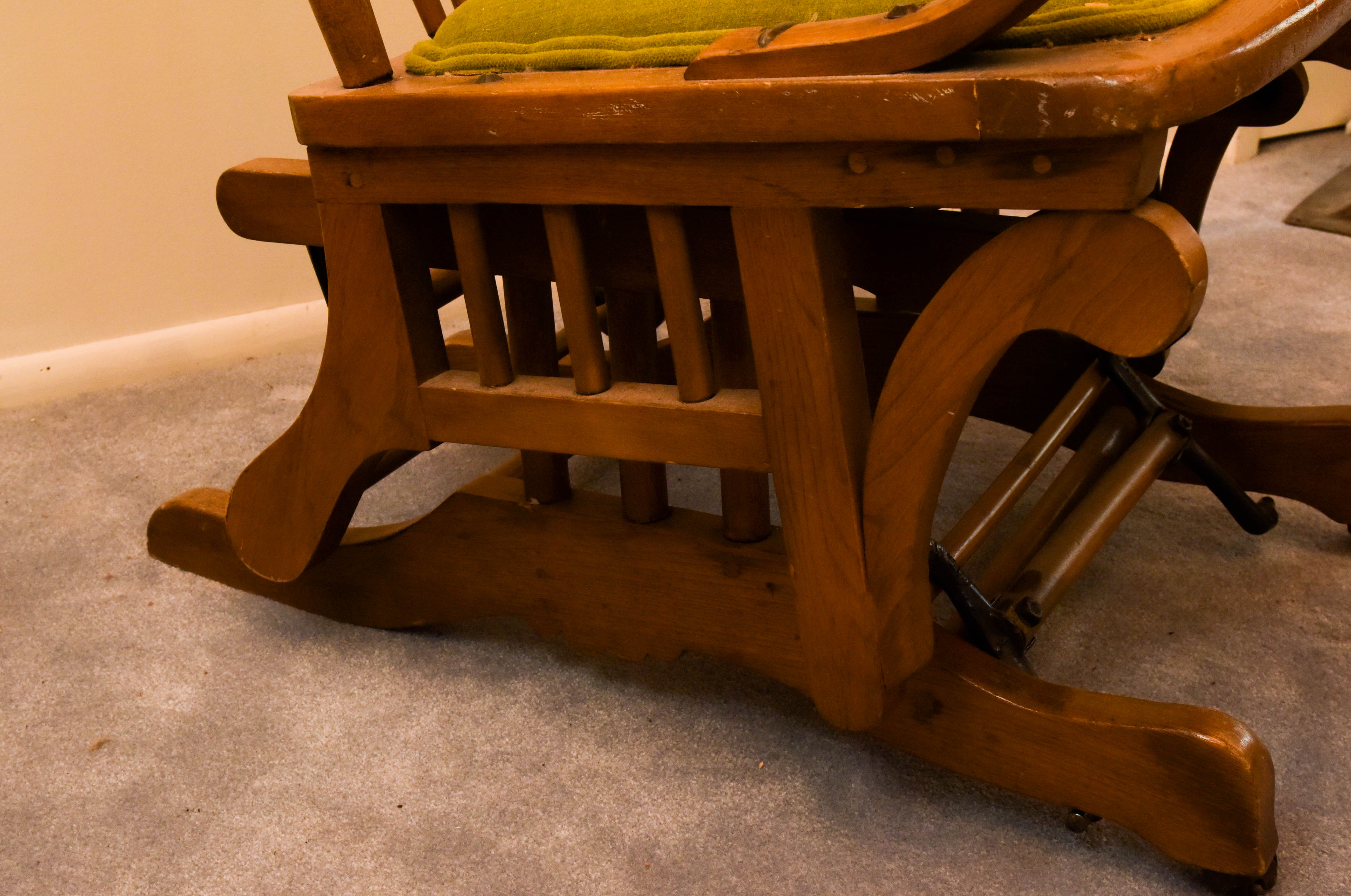 Vintage Oak Glider Chair