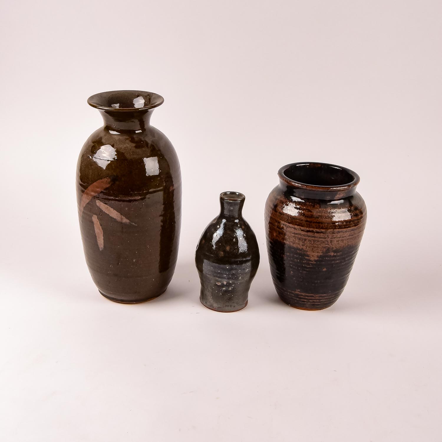 Collection of Artisan-Signed Stoneware Pottery