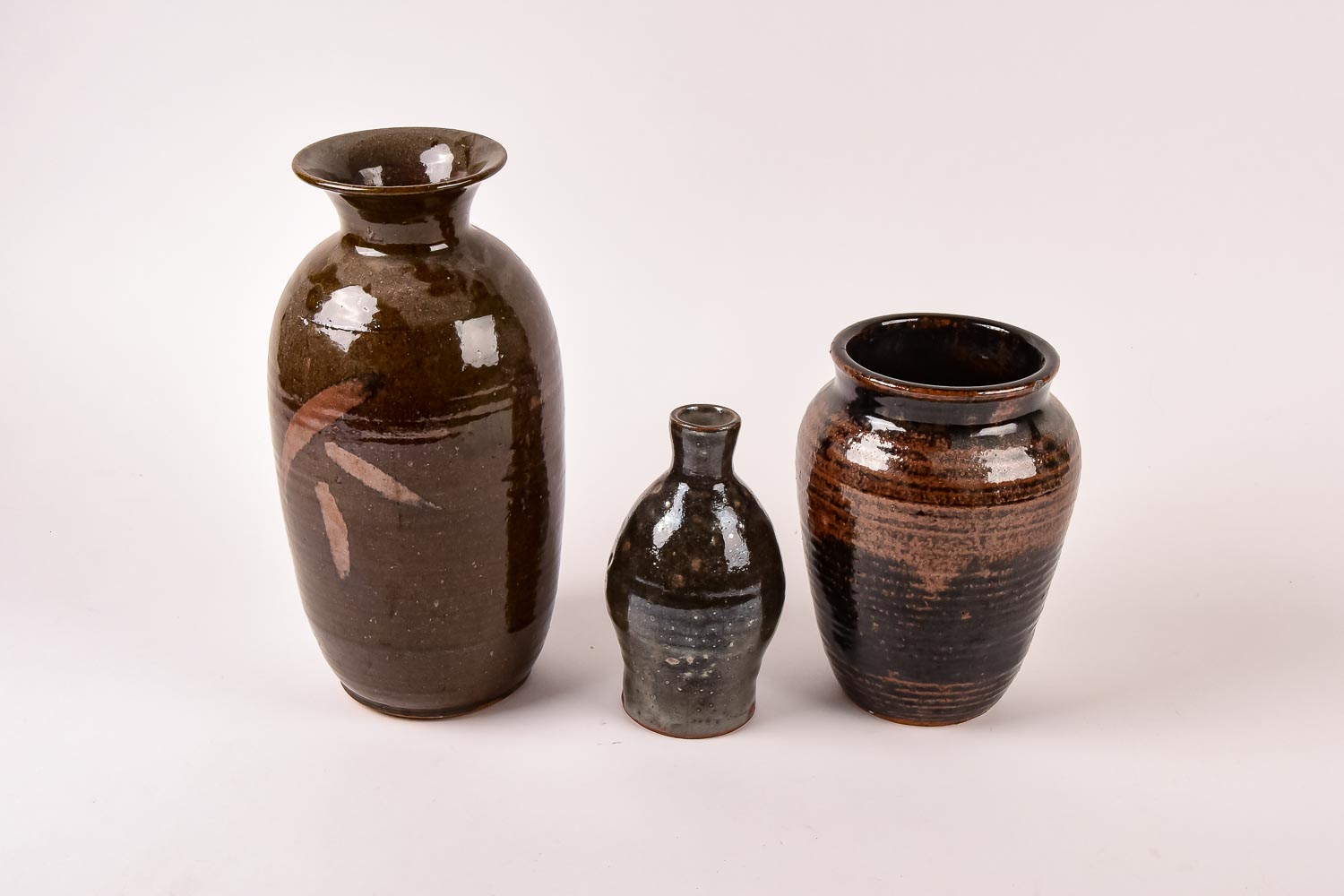 Collection of Artisan-Signed Stoneware Pottery