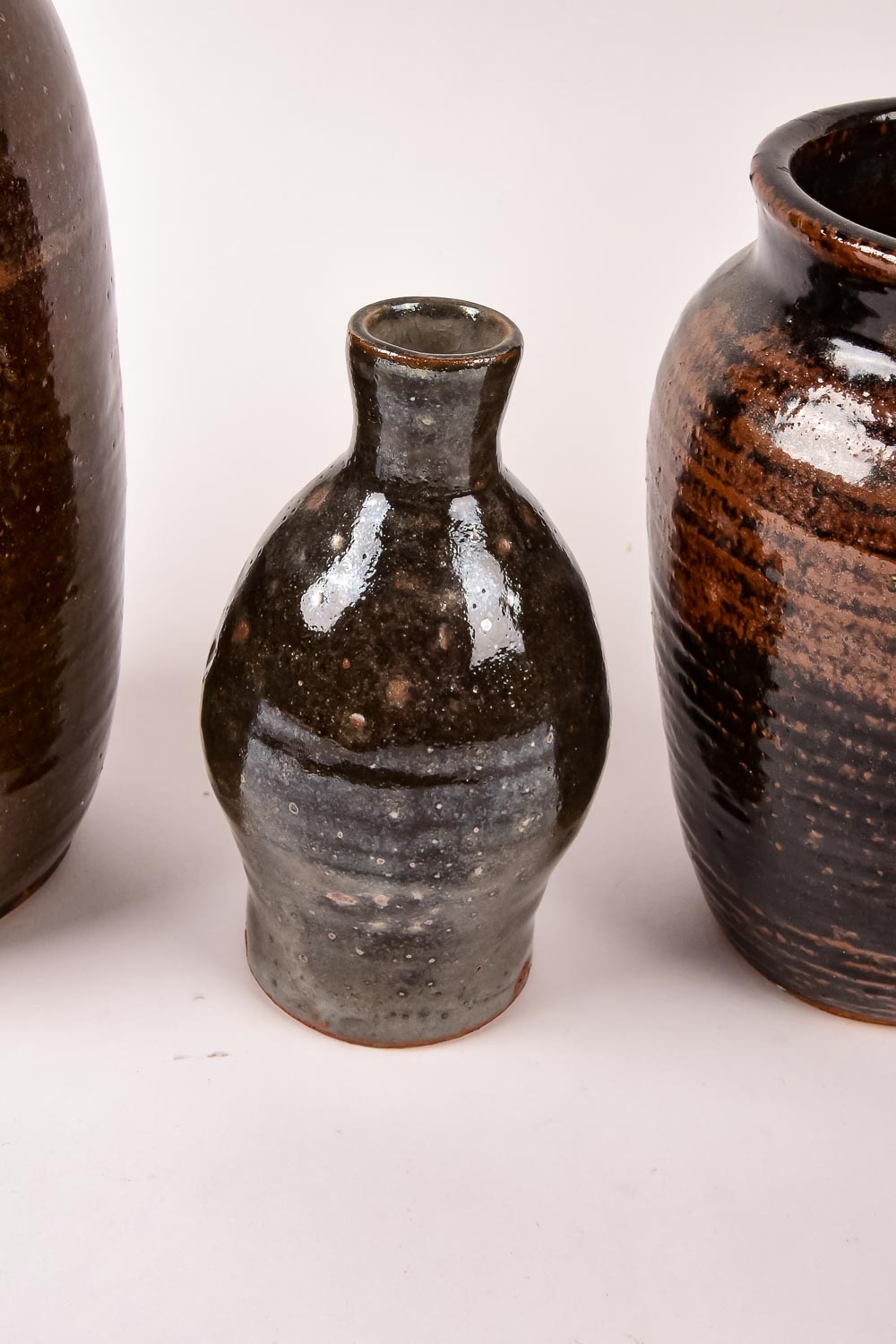 Collection of Artisan-Signed Stoneware Pottery