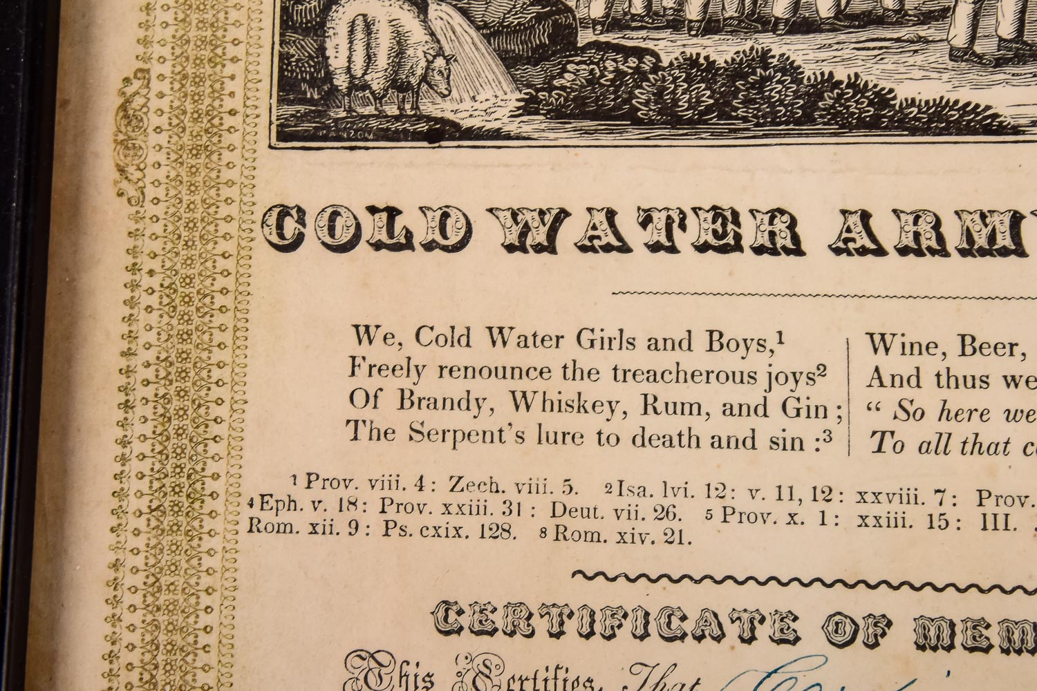 Antique Temperance Pledge