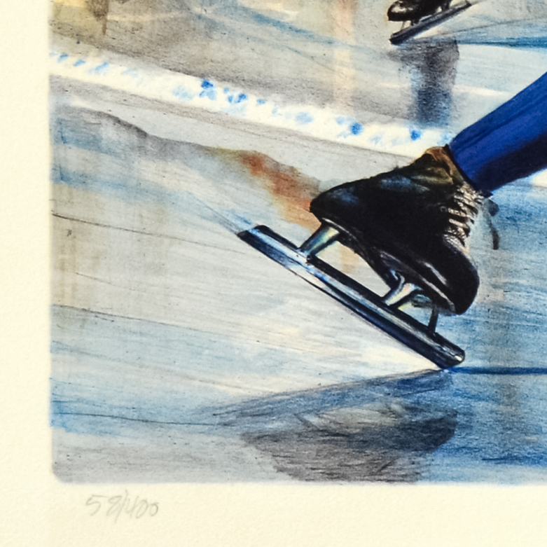 William Nelson Signed Print "Olympic Skating (Sheila Young)"