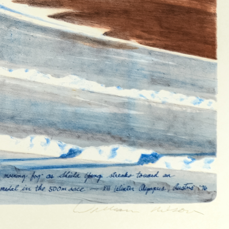 William Nelson Signed Print "Olympic Skating (Sheila Young)"