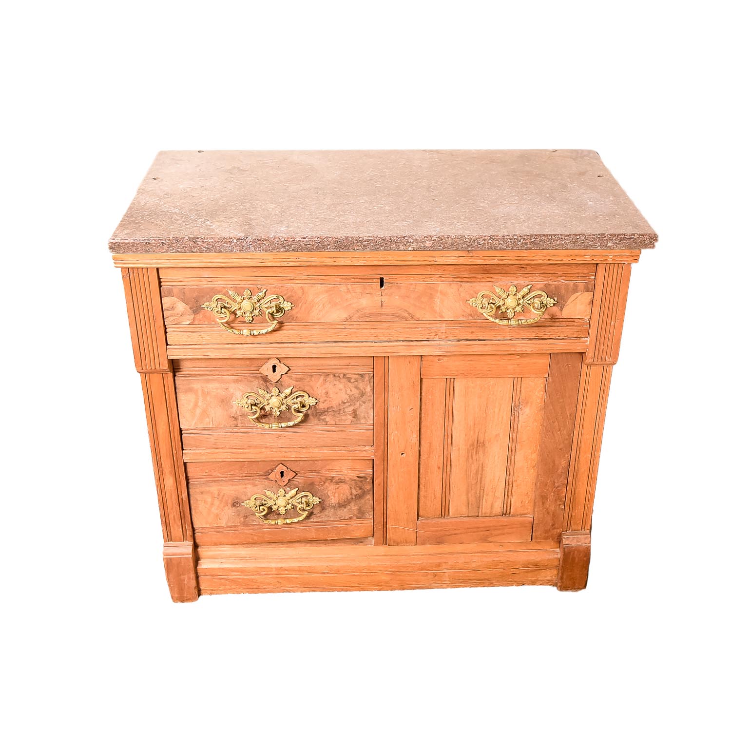 Antique Granite Top Cabinet