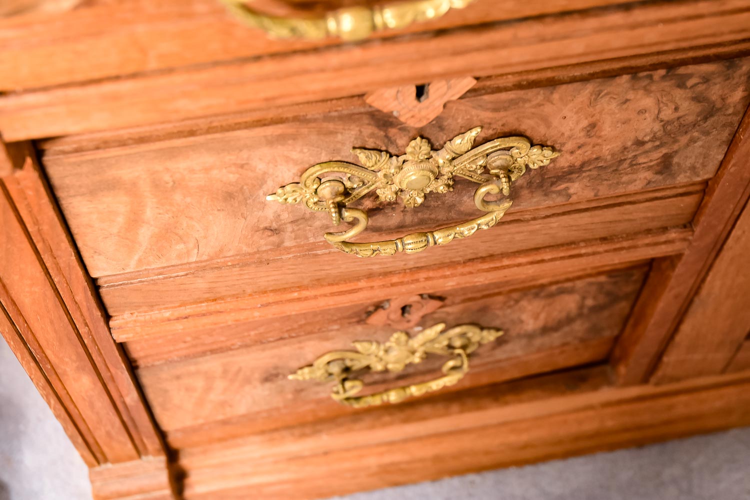 Antique Granite Top Cabinet