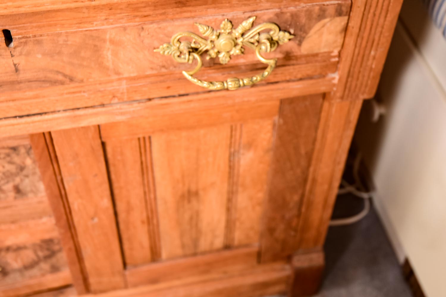 Antique Granite Top Cabinet