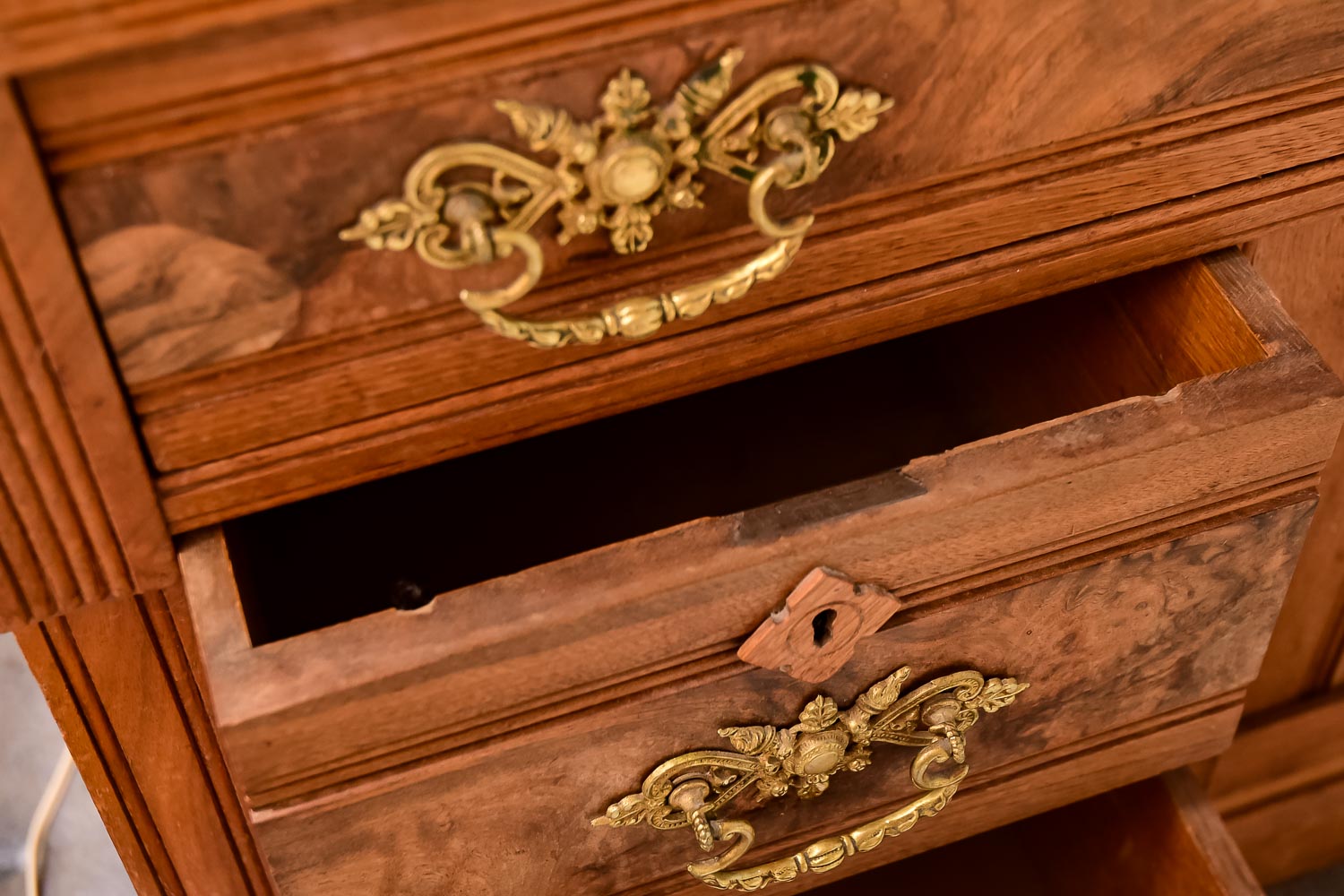 Antique Granite Top Cabinet