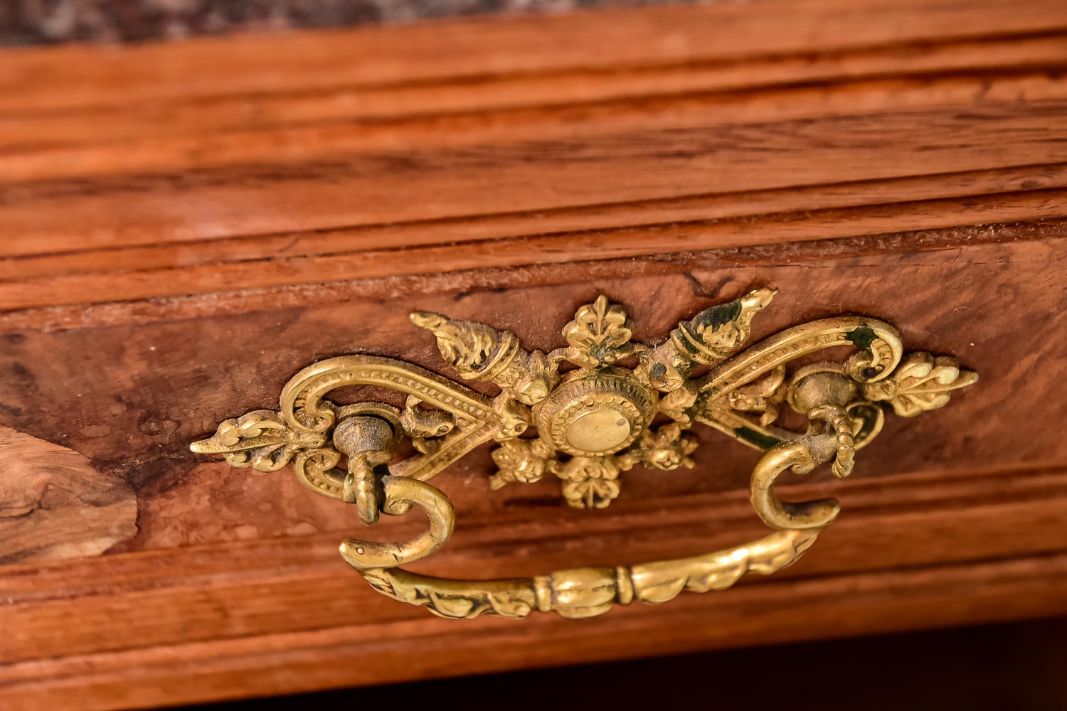 Antique Granite Top Cabinet