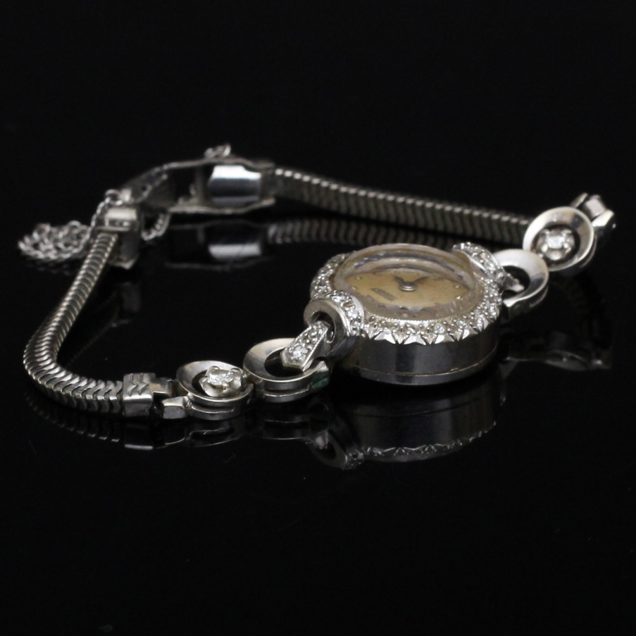 14k White Gold and Diamond Tissot Watch