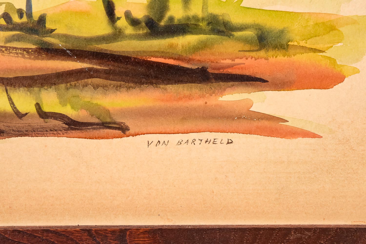 Signed Original Watercolor by Von Bartheld