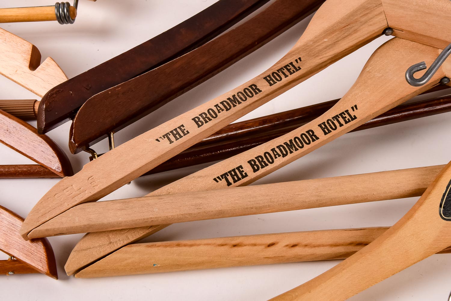 Collection of Assorted Wooden Clothes Hangers