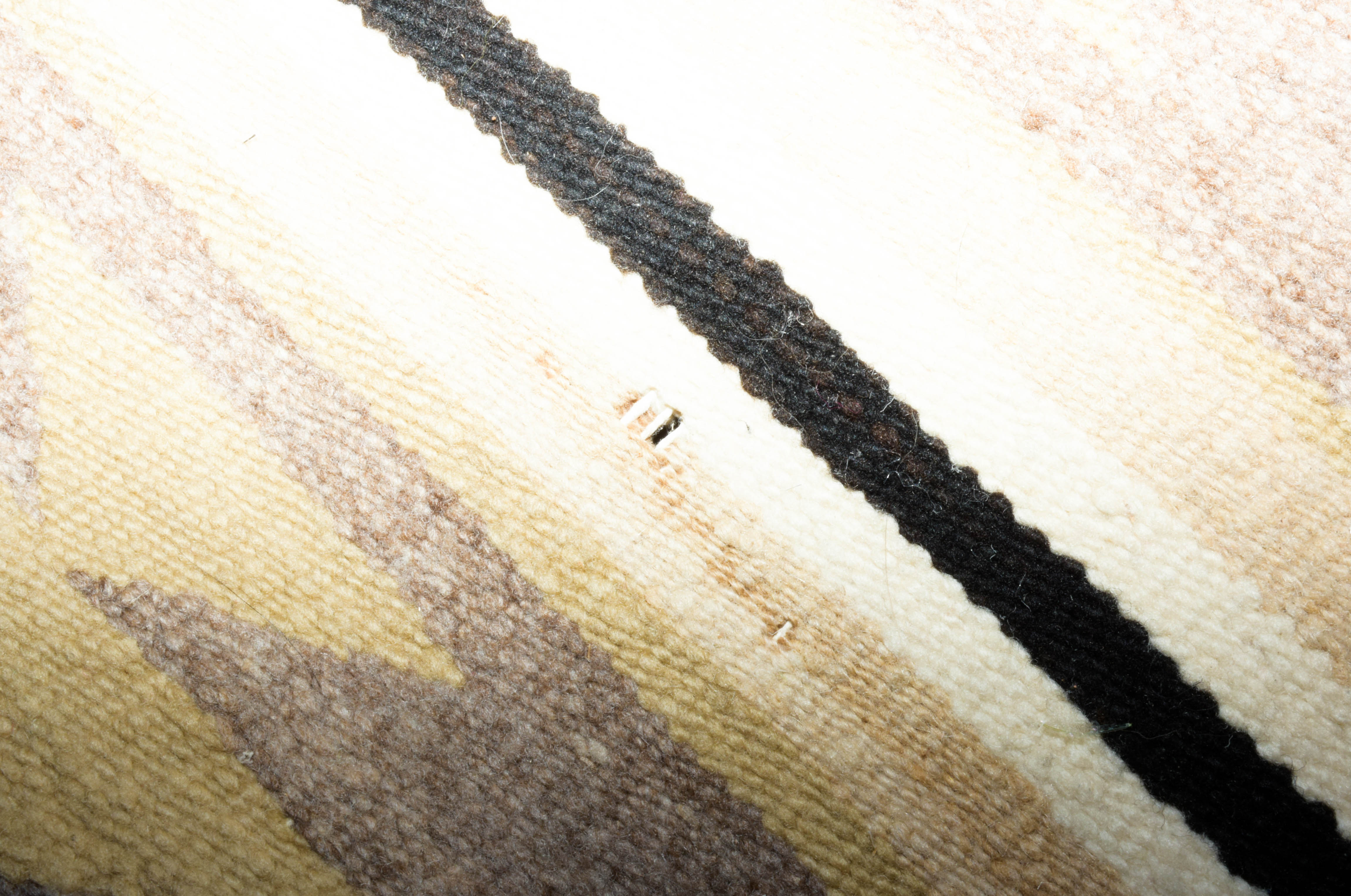 Hand-Woven Geometric Wool Rug