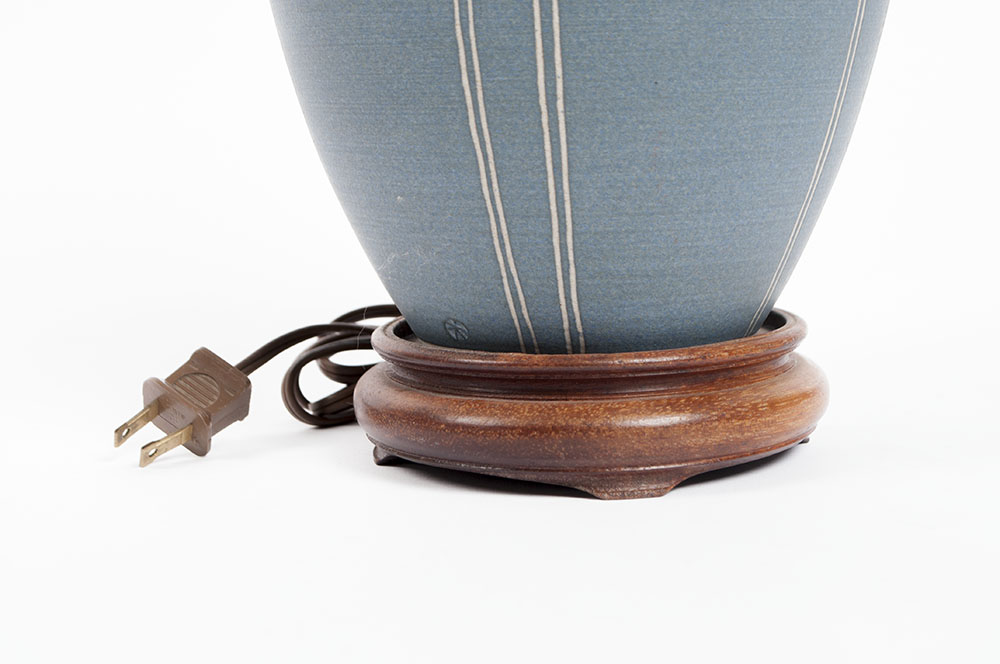 Vintage Etched Ceramic Lamp